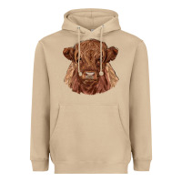 Mushroom highland cow Heavyweight Hoodie - RanaPortraitStore