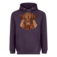 Plum highland cow Heavyweight Hoodie - RanaPortraitStore