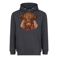 Smoke highland cow Heavyweight Hoodie - RanaPortraitStore