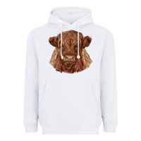 White highland cow Heavyweight Hoodie - RanaPortraitStore
