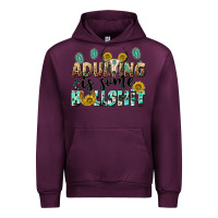 Mauve Wine adulting is some bullshit Urban Hoodie - NancyCooperArtShop