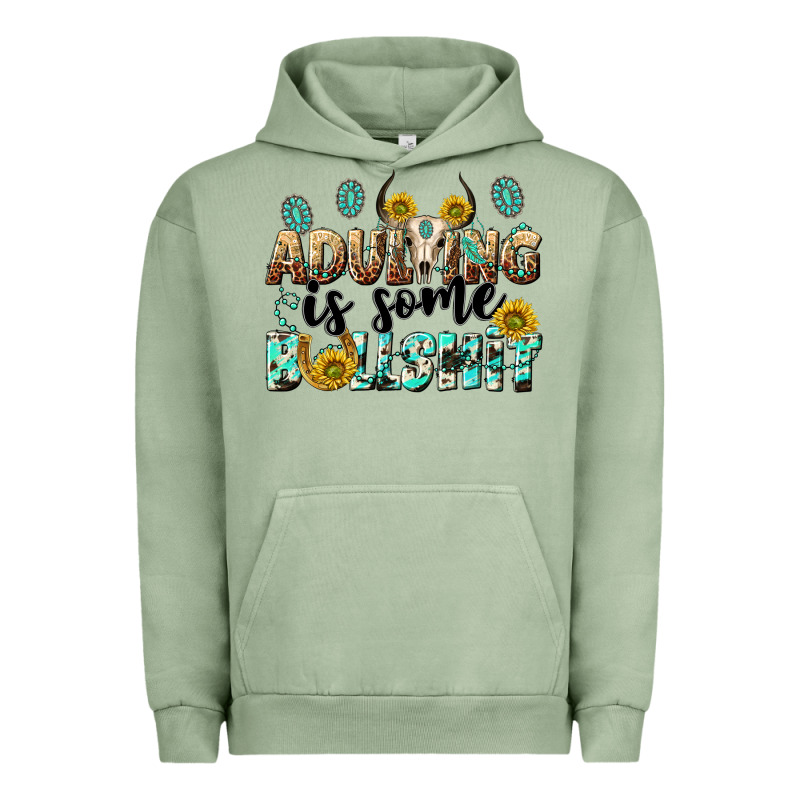 Adulting Is Some Bullshit Urban Hoodie by NancyCooperArtShop | Teevron