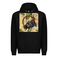 Black rodeo seamless pattern Premium Hoodie - BundleAndBundleShop