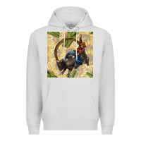 Dove Grey rodeo seamless pattern Premium Hoodie - BundleAndBundleShop