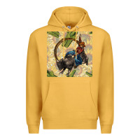 Mustard rodeo seamless pattern Premium Hoodie - BundleAndBundleShop