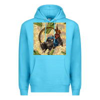 Ocean Blue rodeo seamless pattern Premium Hoodie - BundleAndBundleShop