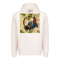 Pale Pink rodeo seamless pattern Premium Hoodie - BundleAndBundleShop