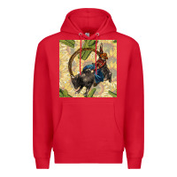 Red rodeo seamless pattern Premium Hoodie - BundleAndBundleShop