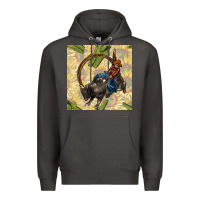 Smoke rodeo seamless pattern Premium Hoodie - BundleAndBundleShop