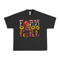 Pigment Black western farm girl Urban Heavy Tee - Artiststas
