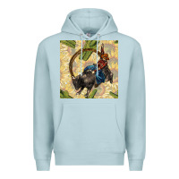 Blue Mist rodeo seamless pattern Premium Hoodie - BundleAndBundleShop