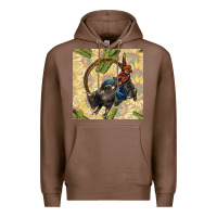 Chestnut rodeo seamless pattern Premium Hoodie - BundleAndBundleShop