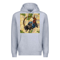 Heather Grey rodeo seamless pattern Premium Hoodie - BundleAndBundleShop