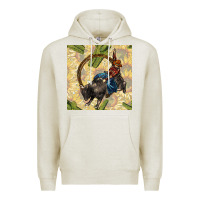 Oatmeal Heather rodeo seamless pattern Premium Hoodie - BundleAndBundleShop