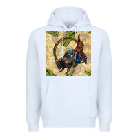 White rodeo seamless pattern Premium Hoodie - BundleAndBundleShop