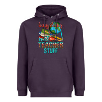 Plum busy doing cool teacher stuff Heavyweight Hoodie - texasbilliewilder
