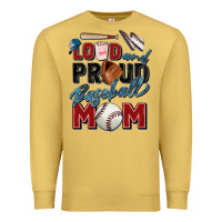 Antique Gold loud and proud baseball mom Premium Sweatshirt - Zillion Design Studio