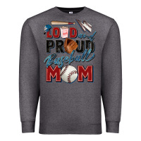 Charcoal Heather loud and proud baseball mom Premium Sweatshirt - Zillion Design Studio