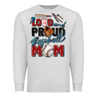 Dove Grey loud and proud baseball mom Premium Sweatshirt - Zillion Design Studio