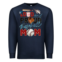 Navy loud and proud baseball mom Premium Sweatshirt - Zillion Design Studio