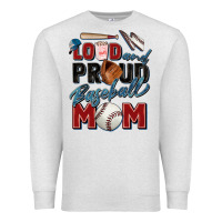 Oatmeal Heather loud and proud baseball mom Premium Sweatshirt - Zillion Design Studio