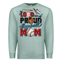Seafoam loud and proud baseball mom Premium Sweatshirt - Zillion Design Studio