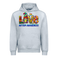 Heather Grey autism awareness love Urban Hoodie - BarkalooDesign