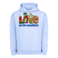 Pigment Grape Ice autism awareness love Urban Hoodie - BarkalooDesign