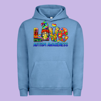 Autism Awareness Love Urban Hoodie Designed By Barkaloodesign