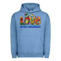 Pigment Pebble Blue autism awareness love Urban Hoodie - BarkalooDesign