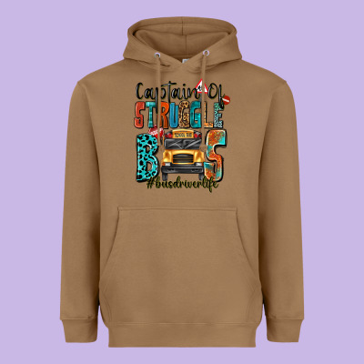 Captain Of Struggle Bus Busdriver Life Heavyweight Hoodie Designed By Texasbilliewilder