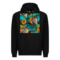 Black appaloosa horses and sunflowers seamless pattern Premium Hoodie - BundleAndBundleShop