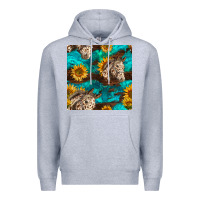 Heather Grey appaloosa horses and sunflowers seamless pattern Premium Hoodie - BundleAndBundleShop