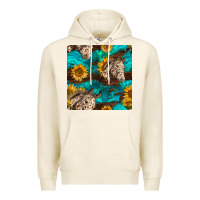 Tofu appaloosa horses and sunflowers seamless pattern Premium Hoodie - BundleAndBundleShop