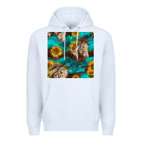 White appaloosa horses and sunflowers seamless pattern Premium Hoodie - BundleAndBundleShop
