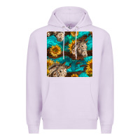 Lilac appaloosa horses and sunflowers seamless pattern Premium Hoodie - BundleAndBundleShop
