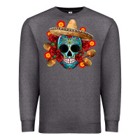 Charcoal Heather mexico skull Premium Sweatshirt - CTS Tumbler Store