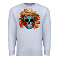 Heather Grey mexico skull Premium Sweatshirt - CTS Tumbler Store