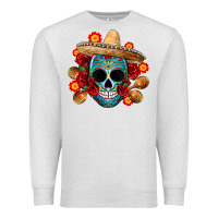 Oatmeal Heather mexico skull Premium Sweatshirt - CTS Tumbler Store