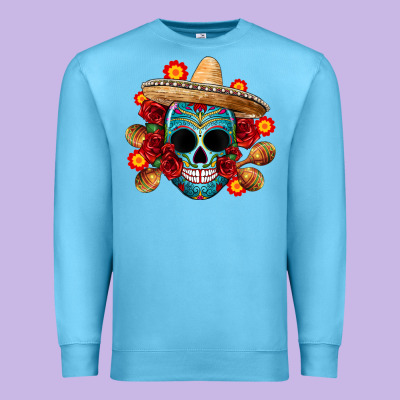Mexico Skull Premium Sweatshirt Designed By Cts Tumbler Store