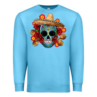 Ocean Blue mexico skull Premium Sweatshirt - CTS Tumbler Store