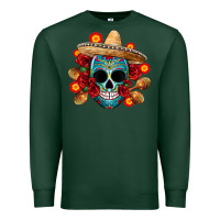 Sports Green mexico skull Premium Sweatshirt - CTS Tumbler Store
