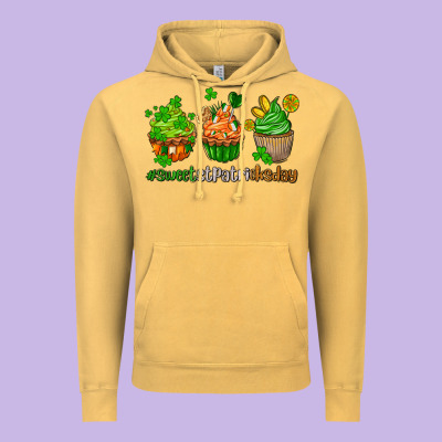 Sweet St Patricks Day Cupcake Vintage Hoodie Designed By Adodesignshop