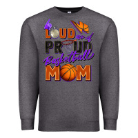 Charcoal Heather loud and proud basketball mom Premium Sweatshirt - Zillion Design Studio