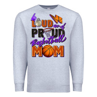 Heather Grey loud and proud basketball mom Premium Sweatshirt - Zillion Design Studio