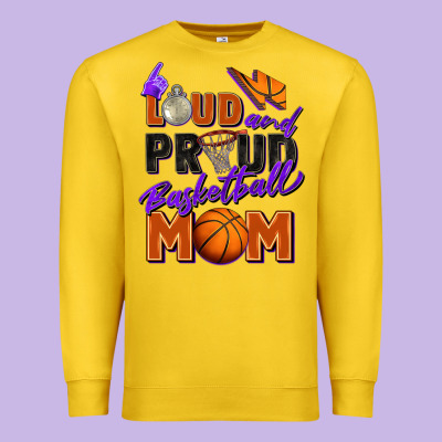 Loud And Proud Basketball Mom Premium Sweatshirt Designed By Zillion Design Studio