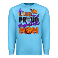 Ocean Blue loud and proud basketball mom Premium Sweatshirt - Zillion Design Studio