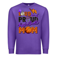 Purple loud and proud basketball mom Premium Sweatshirt - Zillion Design Studio