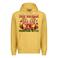 Antique Gold ice cream makes everything better Premium Hoodie - AdoDesignShop