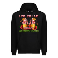 Black ice cream makes everything better Premium Hoodie - AdoDesignShop